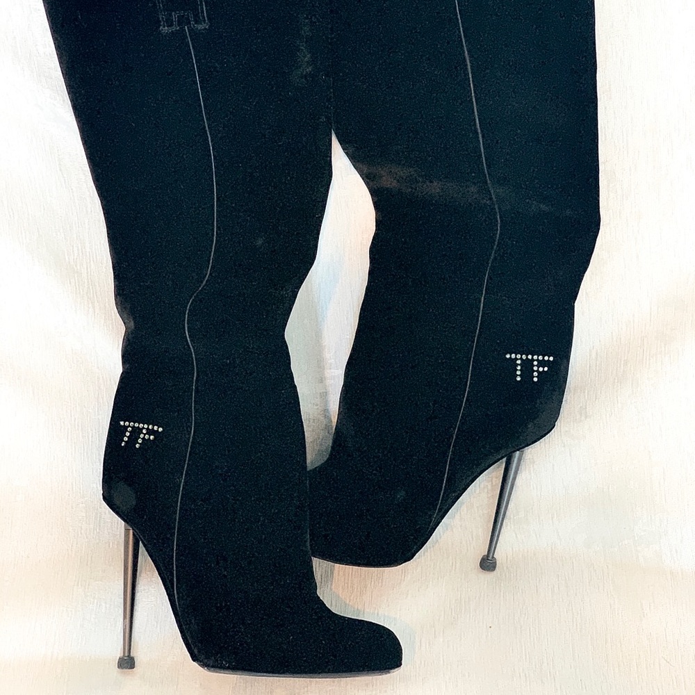 Tom Ford black velvet women shoes size 37